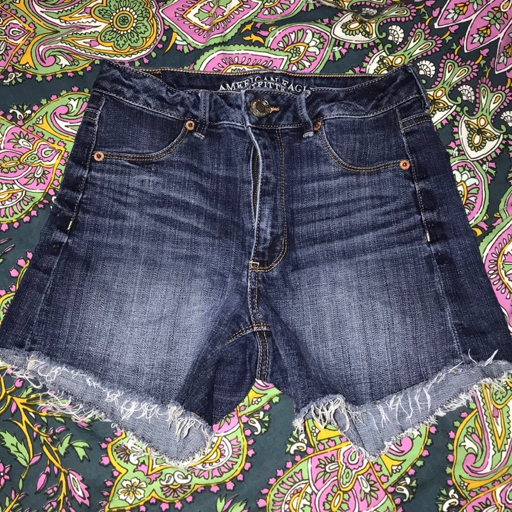 American Eagle sky high shortie jeans shorts